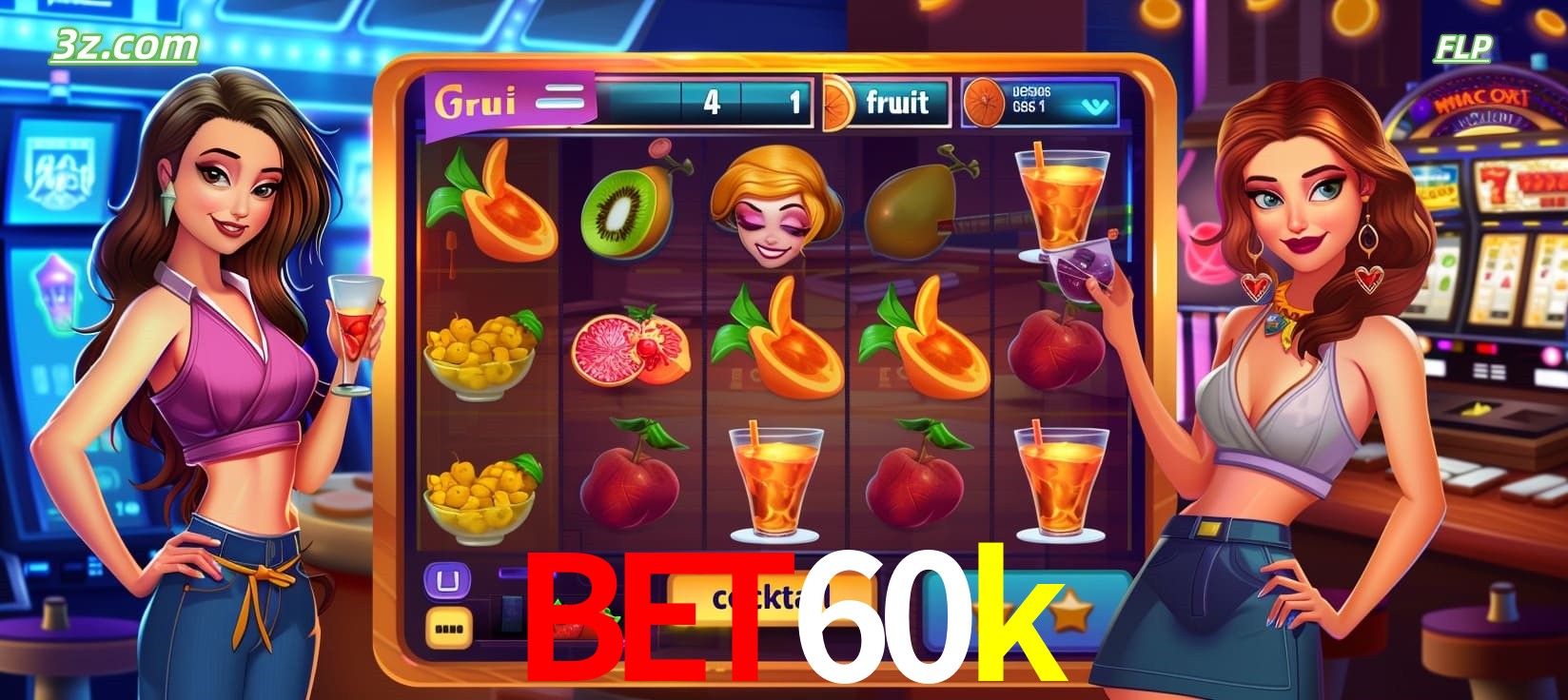 bet60k cassino online com caça-níqueis de frutas e coquetéis coloridos