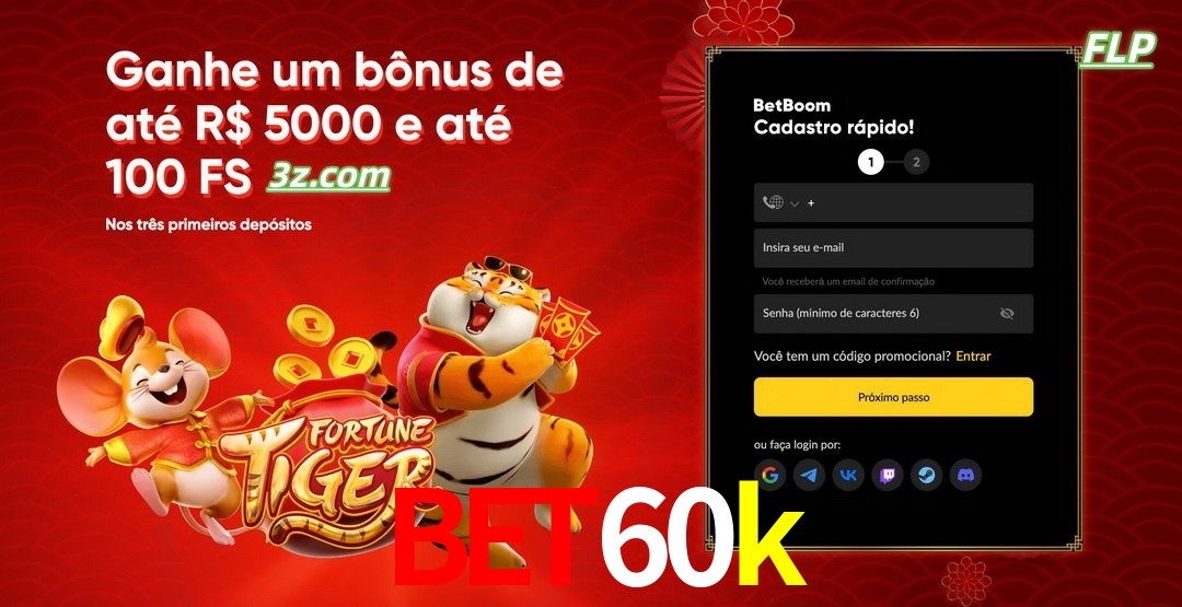 bet60k cassino Brasil bônus de boas-vindas até R$5000 e 100 free spins