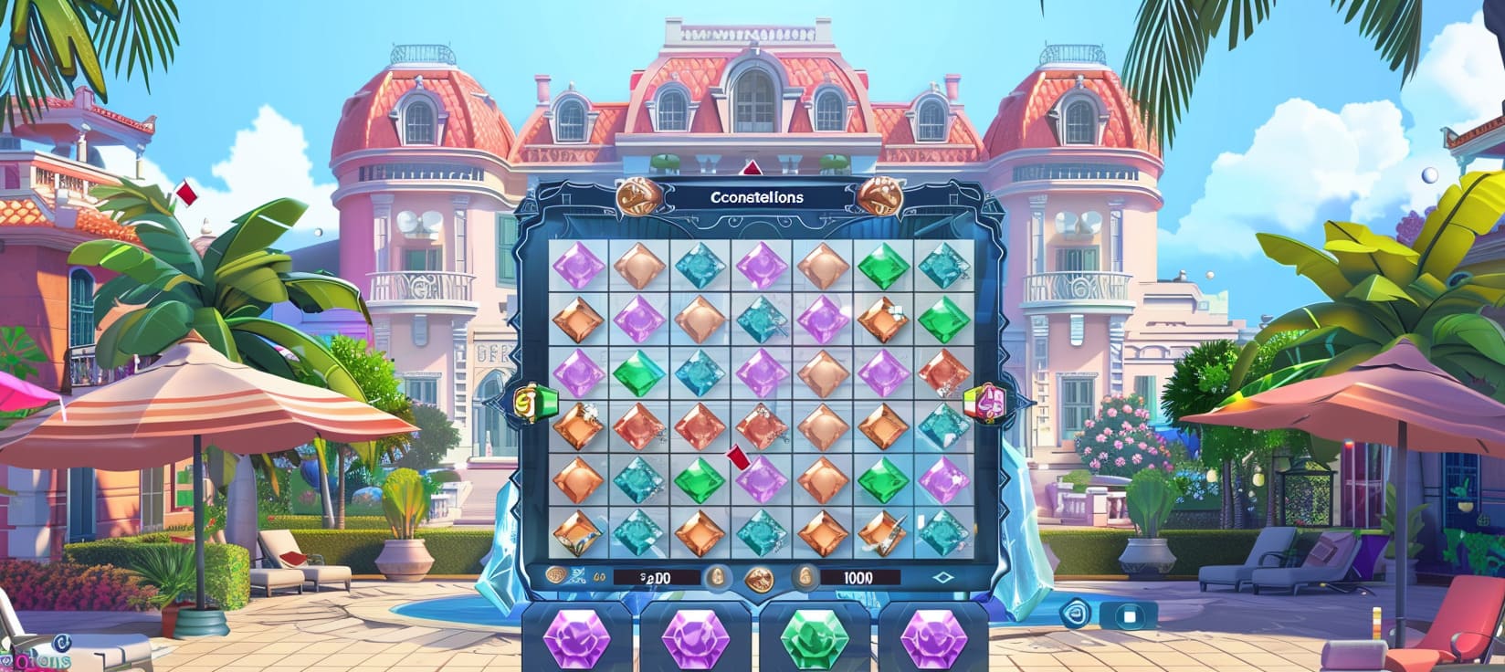 bet60k Constellations slot game cassino online com pedras preciosas