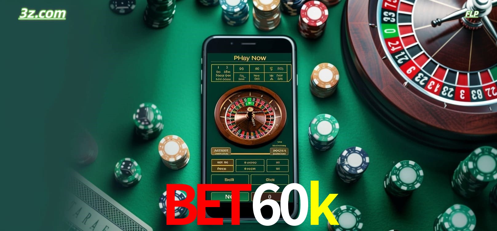 Roleta online no cassino bet60k disponível em celular e computador