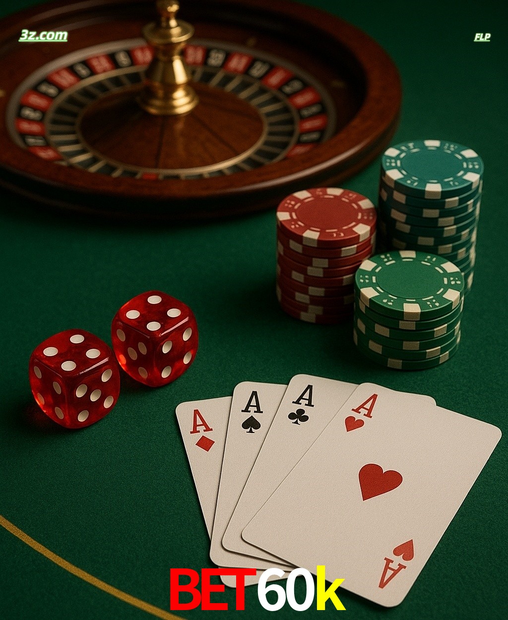 Cassino online bet60k com jogos de mesa: roleta, dados, pôquer e fichas